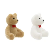 Mini Flocked Teddy Bear Decorations by Ashland®