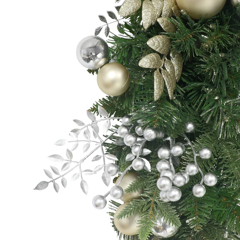 6ft. Battery-Operated Pre-Lit Gold Decorated Artificial Garland