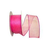 JAM Paper 2.5" x 50yd. Sheer Glitz Wired Value Ribbon