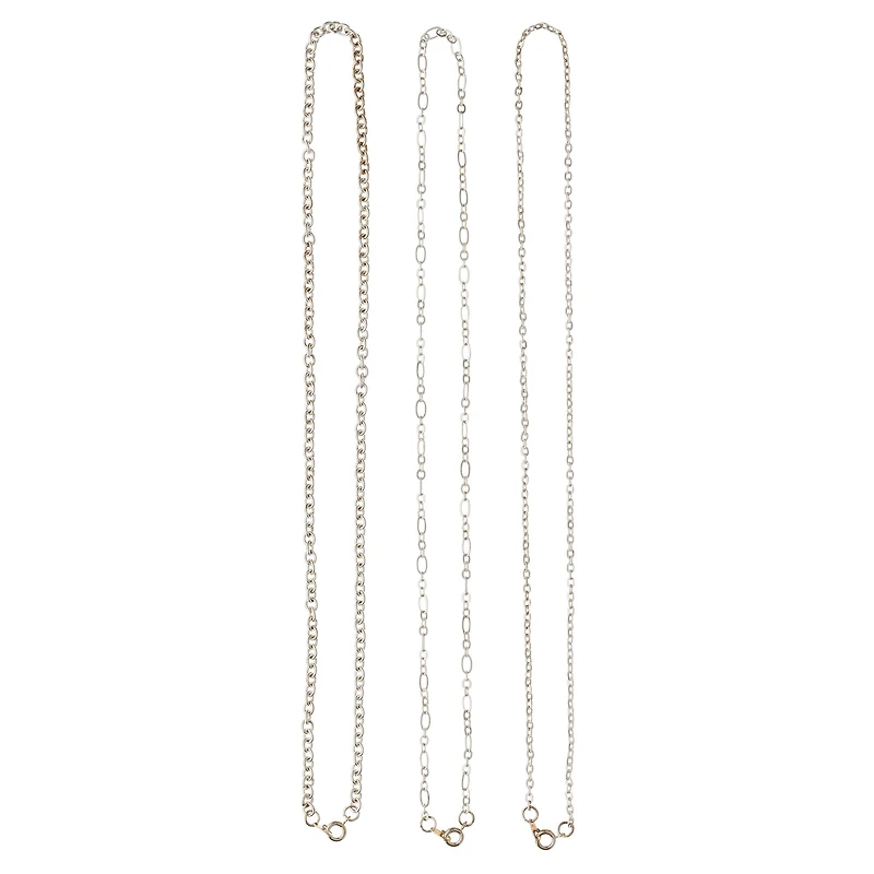 12 Pack: 18" Silver-Plated Chain by Bead Landing™