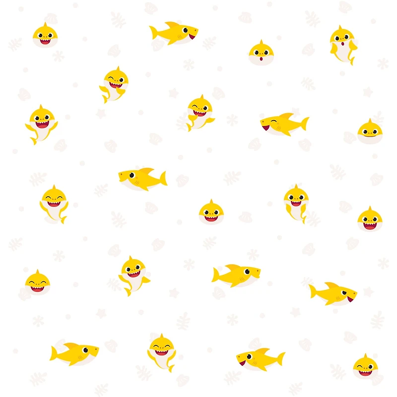 RoomMates Baby Shark Cream Peel & Stick Wallpaper