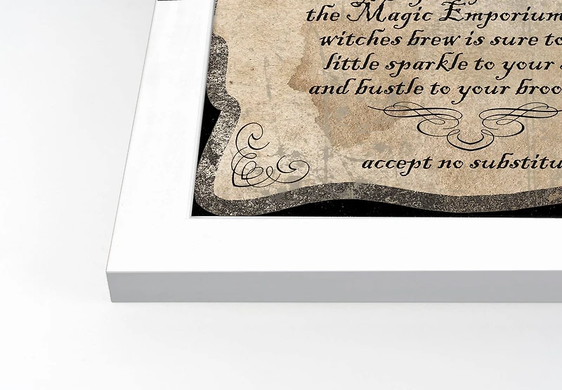 Witches Brew Label 5 16" x 20" White Framed Print Under Plexiglass