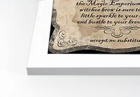 Witches Brew Label 5 16" x 20" White Framed Print Under Plexiglass