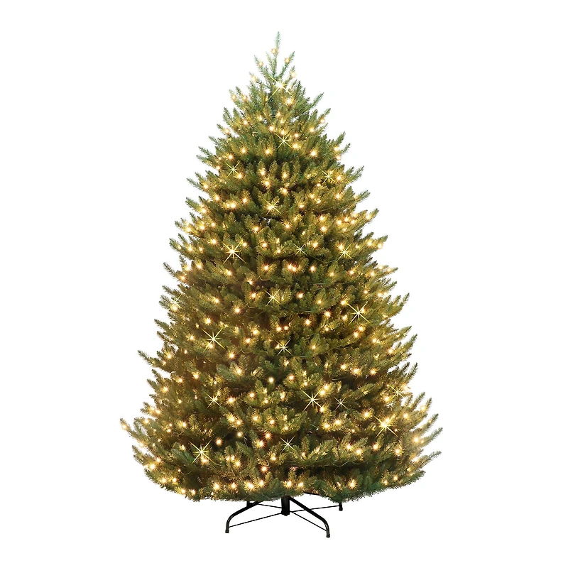 6.5ft. Pre-Lit Canadian Balsam Fir Artificial Christmas Tree, Warm White LED Lights