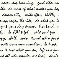 RoomMates Black Dream Big Script Peel & Stick Wallpaper