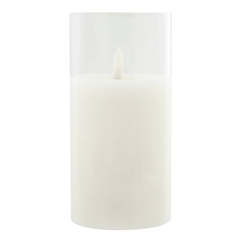 3" x 6" LED Glass Wax Flickering Candle by Ashland