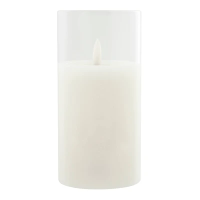 3" x 6" LED Glass Wax Flickering Candle by Ashland
