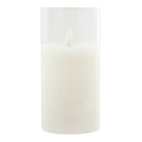 3" x 6" LED Glass Wax Flickering Candle by Ashland