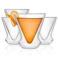 JoyJolt® Cosmo Double Wall Stemless Martini Glasses, 4ct.