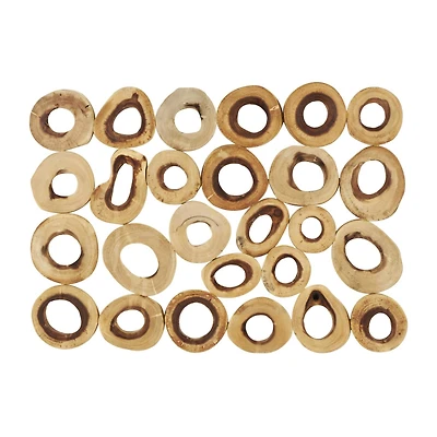 40" x 28" Brown Wood Abstract Wall Décor