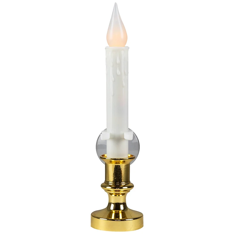 8.5" White LED Flickering Candle Lamps, 3ct.