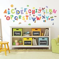 Wallies® Alphabet Fun Vinyl Decal Set