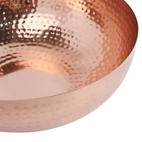 Hello Honey® 14" Copper Finish Round Hammered Metal Bowl