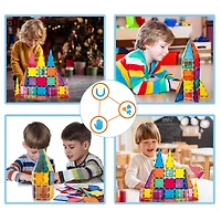 PicassoTiles® 36 Piece Rocket Magnetic Tile Set