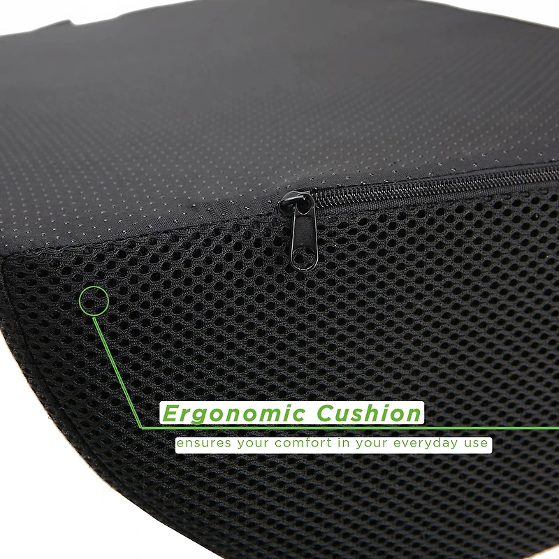 Mind Reader Black Foam Multi-Purpose Cushion