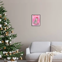 Stupell Industries Merry & Bright Christmas Cat Framed Giclee Art