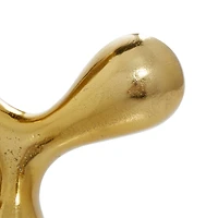 CosmoLiving by Cosmopolitan 12" Gold Aluminum Contemporary Abstract Sculpture