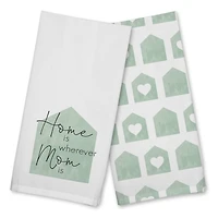 Home is Wherever Mom Is Cotton Twill Tea Towel Set