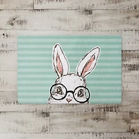 Bunny With Glasses 18" x 27" Floor Mat
