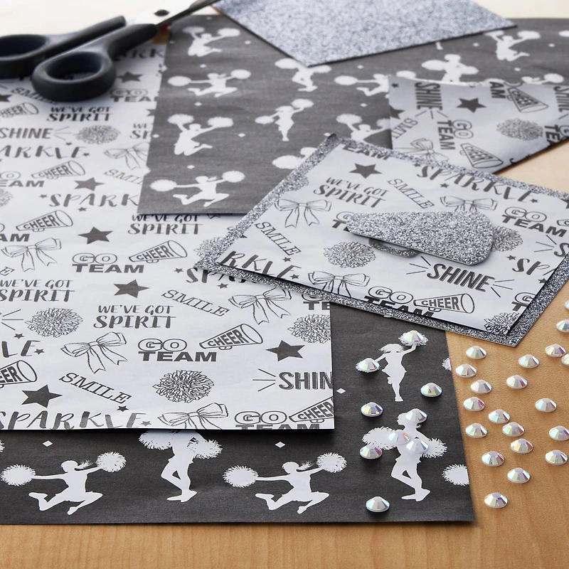 Black & White Cheer Cardstock by Recollections™, 12" x 12"