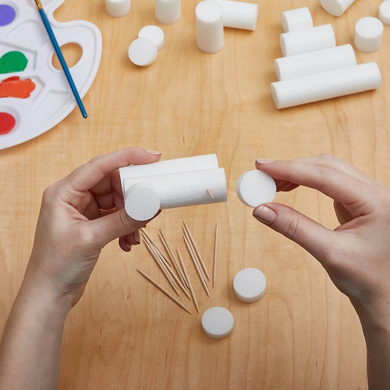 FloraCraft® CraftFōM® 1" x 2" White Foam Rods, 24ct.