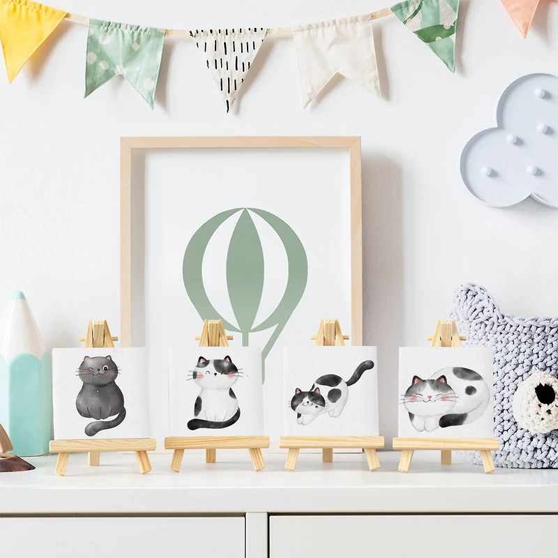 Arteza® 4" x 4" Mini Canvases with Easels, 14ct.