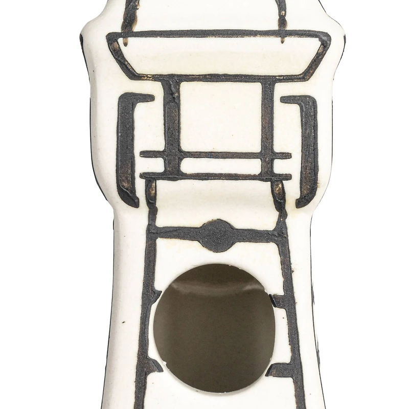 Hello Honey® 11.7" White & Black Decorative Stoneware Eiffel Tower Vase