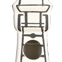 Hello Honey® 11.7" White & Black Decorative Stoneware Eiffel Tower Vase