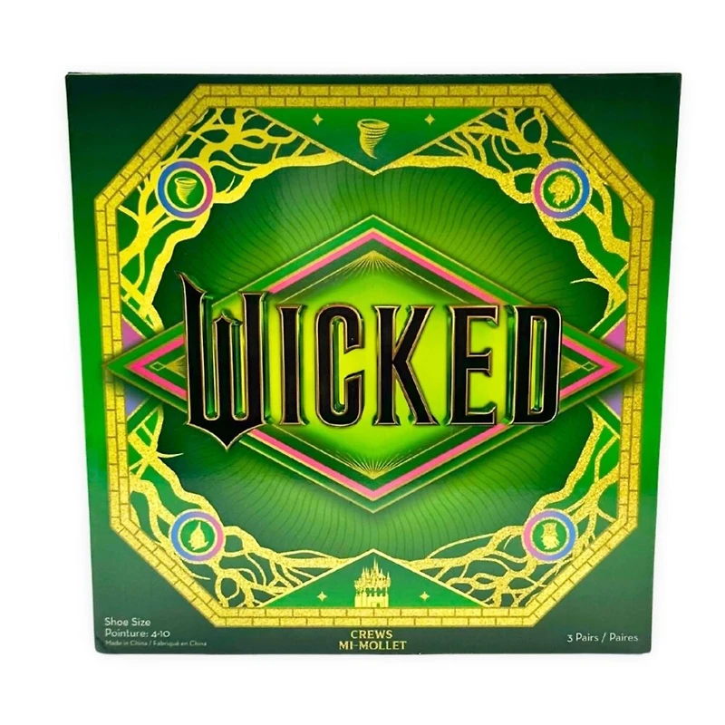 Wicked 3 Pack Cozy Crew Socks in Greeting Card Box