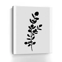 Farmhouse Eucalyptus Black Canvas Giclee