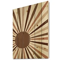 Designart - Minimalist Bright Shining Terracotta Sun Rays