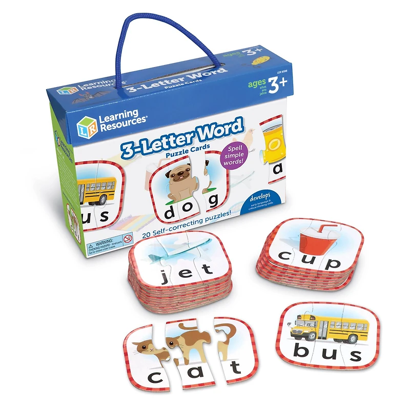Learning Resources 3-Letter Word Puzzle Cards