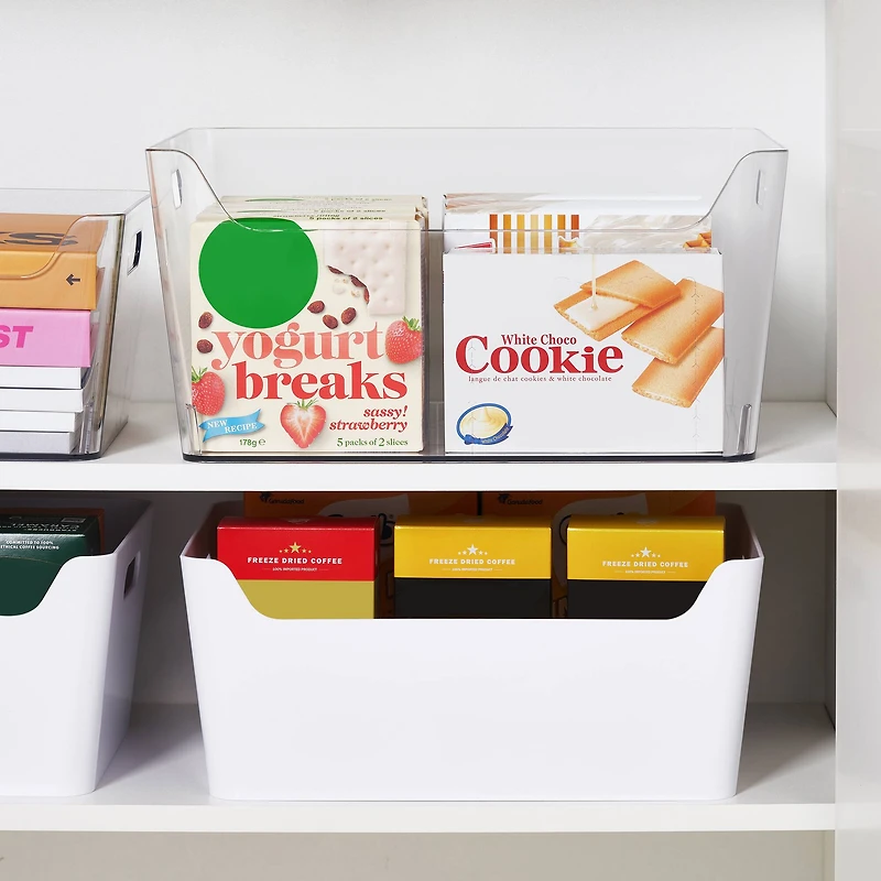 6 Pack: Extra Large Clear Open Storage Bin by Simply Tidy®