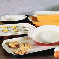 Spice by Tia Mowry Savory Saffron Ceramic Nonstick Bakeware Set