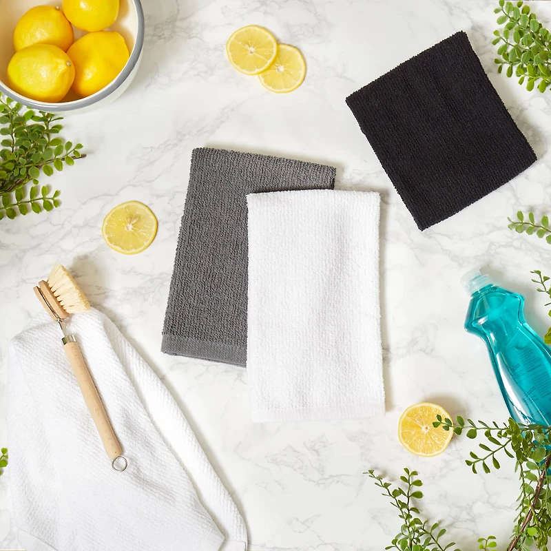 DII® Assorted Darks Barmop Dishtowel (Set of 4)