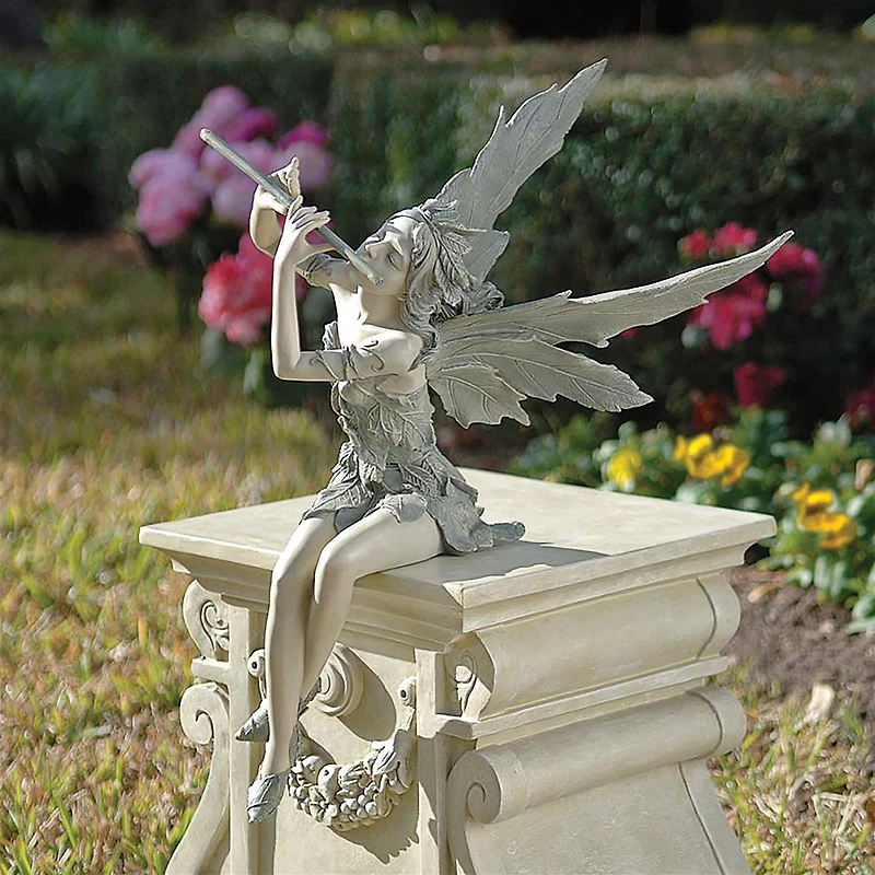 Design Toscano 19" Fairy of the West Wind Sitting Statue