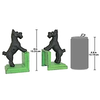 6" Over the Fence Scotty Dog Cast Iron Bookend Set