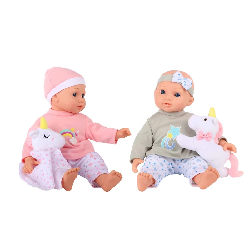 Dream Collection 14" Twins Baby Doll Set