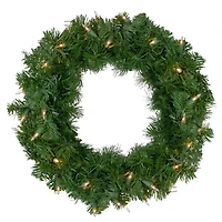 16" Pre-Lit Deluxe Windsor Pine Artificial Christmas Wreath