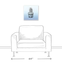 Single Potted Cactus 16" x 16" Canvas Wall Art