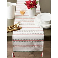 DII® 108'' Joyful Snowflakes Jacquard Reversible Table Runner