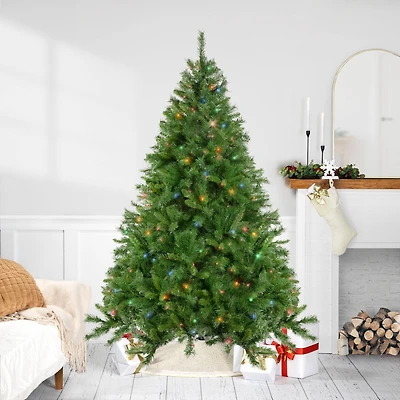 7.5ft. Pre-Lit Chatham Pine Artificial Christmas Tree, Multicolor Lights