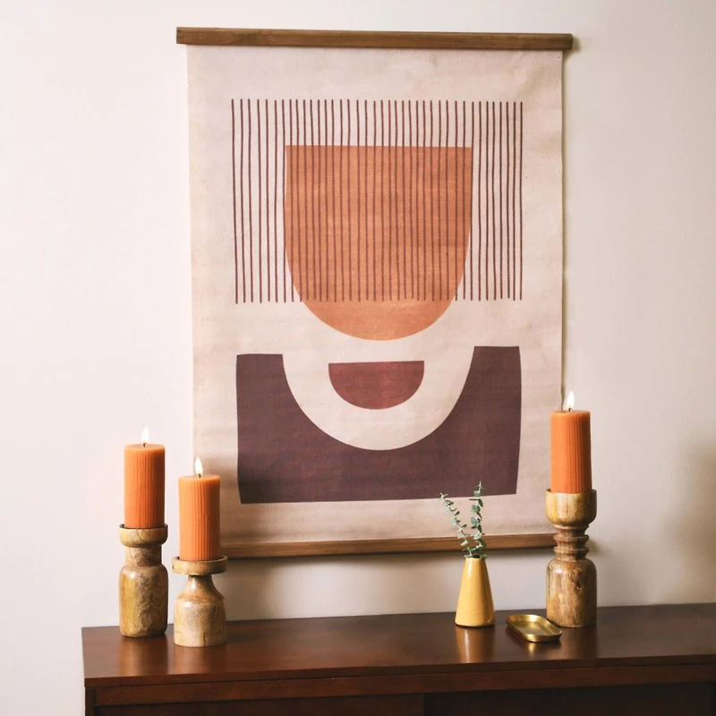 Hello Honey® Turned Wood Pillar Candle Holders Set