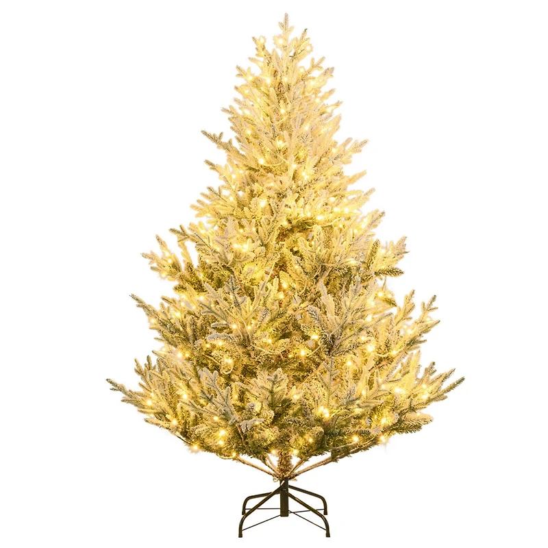 Costway 6 ft. Pre-Lit Gold Artificial Christmas Tree, Warm White LED Lights