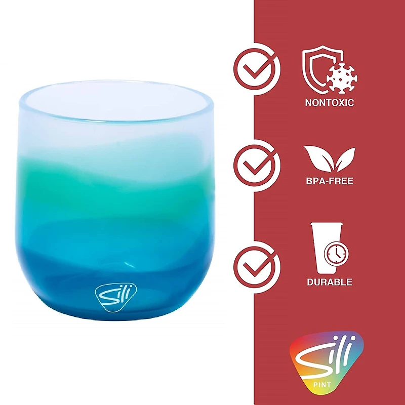 Silipint® 12oz. Mountain Air & Desert Sun Silicone Stemless Wine Glasses, 2ct.