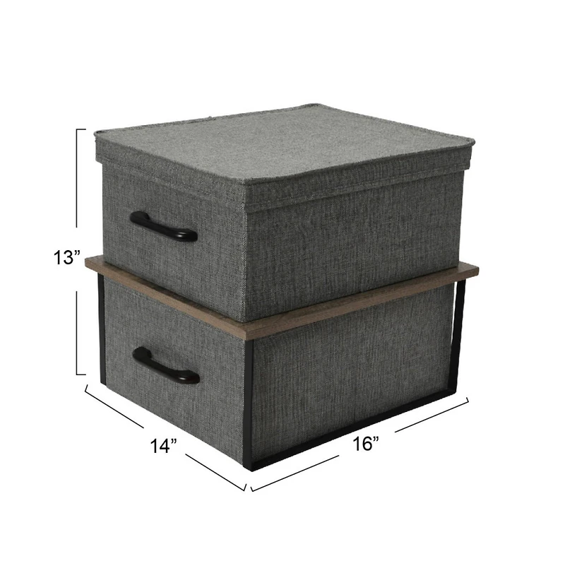 Household Essentials Stacking Storage Boxes Set