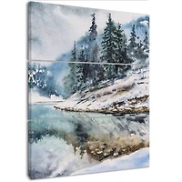 Designart - Mountain Hill Reflected in Water