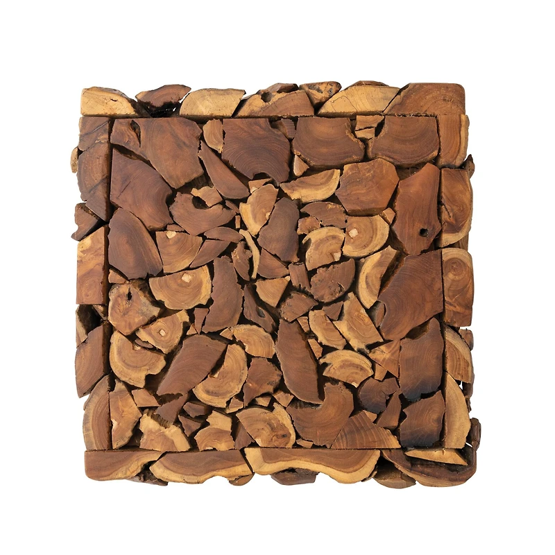 Hello Honey® 18" Natural Organically Shaped Teakwood Side Table