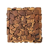 Hello Honey® 18" Natural Organically Shaped Teakwood Side Table