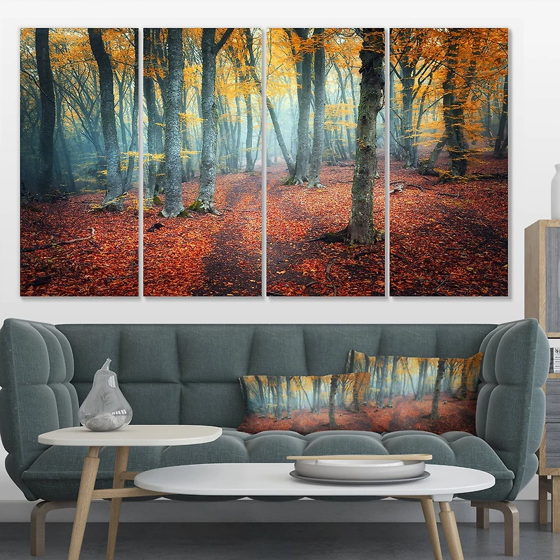 Designart - Red and Yellow Autumn Forest